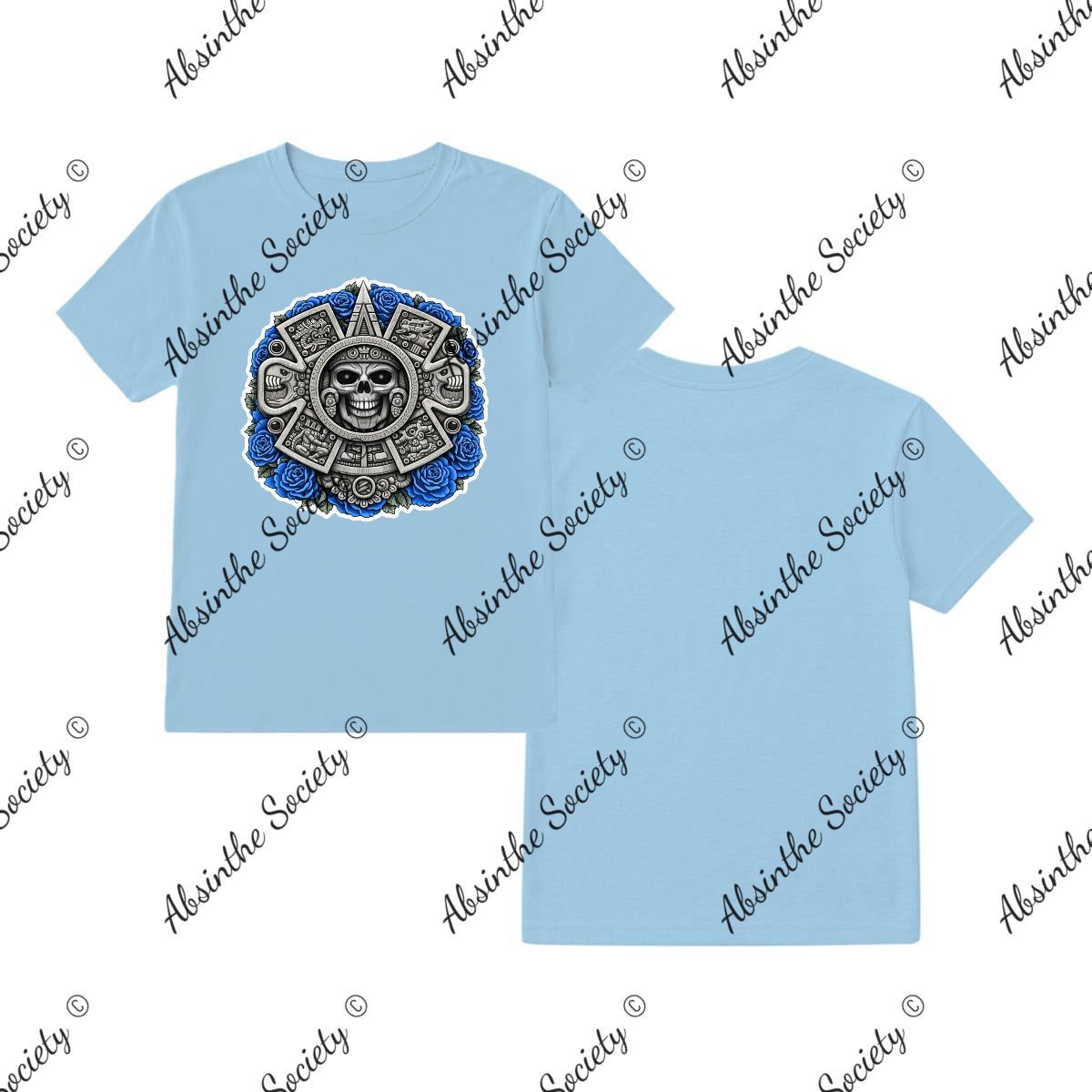 Dark Bloom T-Shirt |Made in USA Light blue