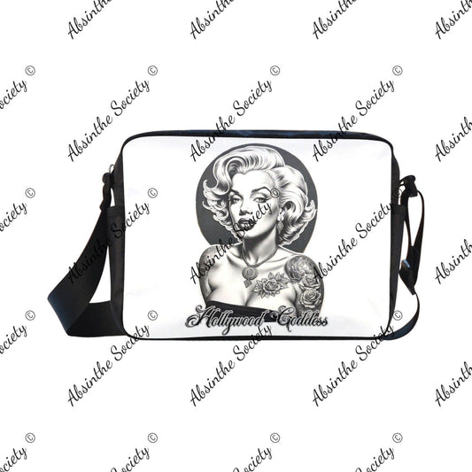 Hollywood Goddess Marilyn Monroe Cross-body Nylon Bag - Gothic White ONESIZE