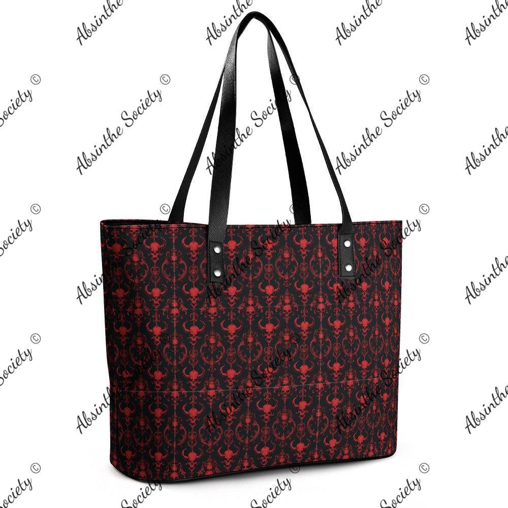 Dark Descent Leather Handbag - Gothic Luxury