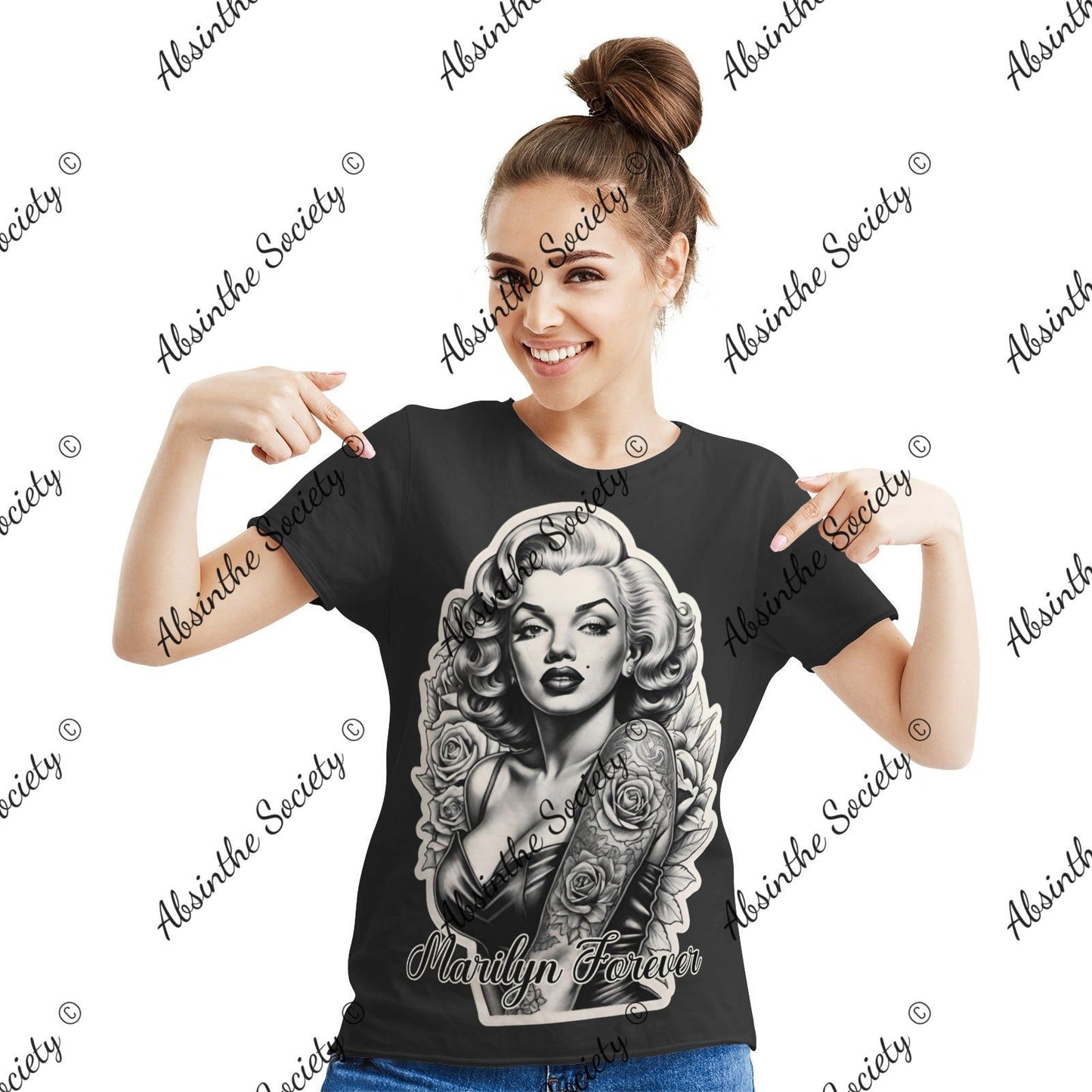 Marilyn Forever Women's Cotton T-shirt Black