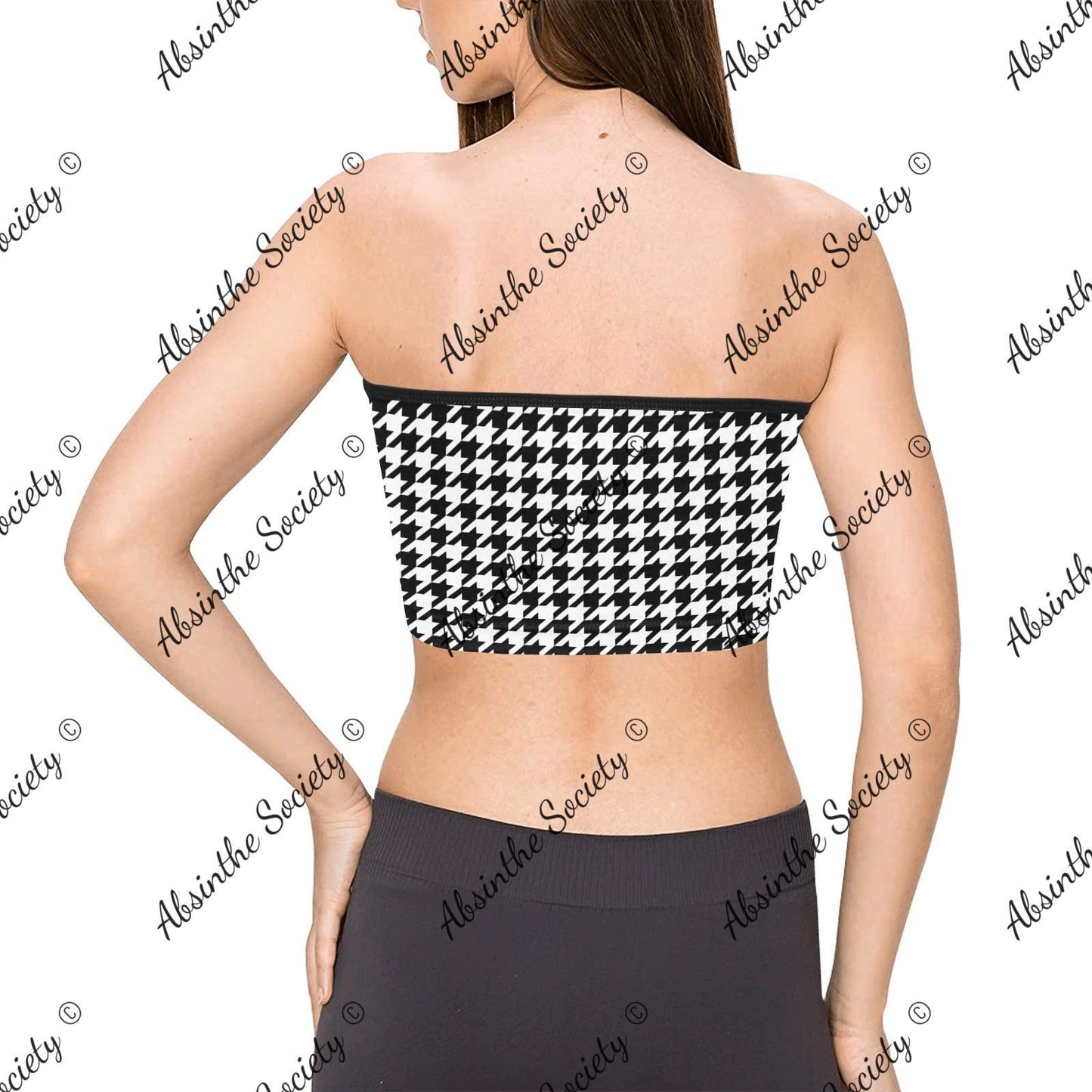 La Luna | All-Over Print Tie Bandeau Top | Dark Chicana Gothic Streetwear