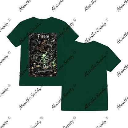 Pisces Dark Dreamer T-Shirt Printed in USA Forest