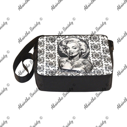 Eternal Angel Marilyn Monroe White Roses Cross-body Nylon Bag