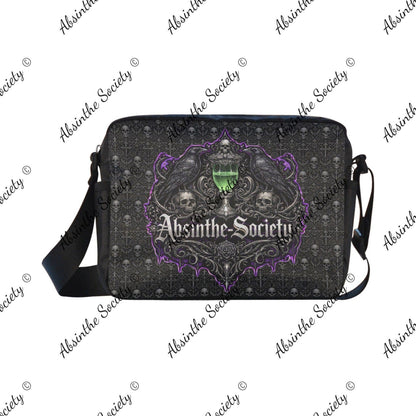 Quoth the Raven Cross-body Nylon Bag - Absinthe Society White ONESIZE