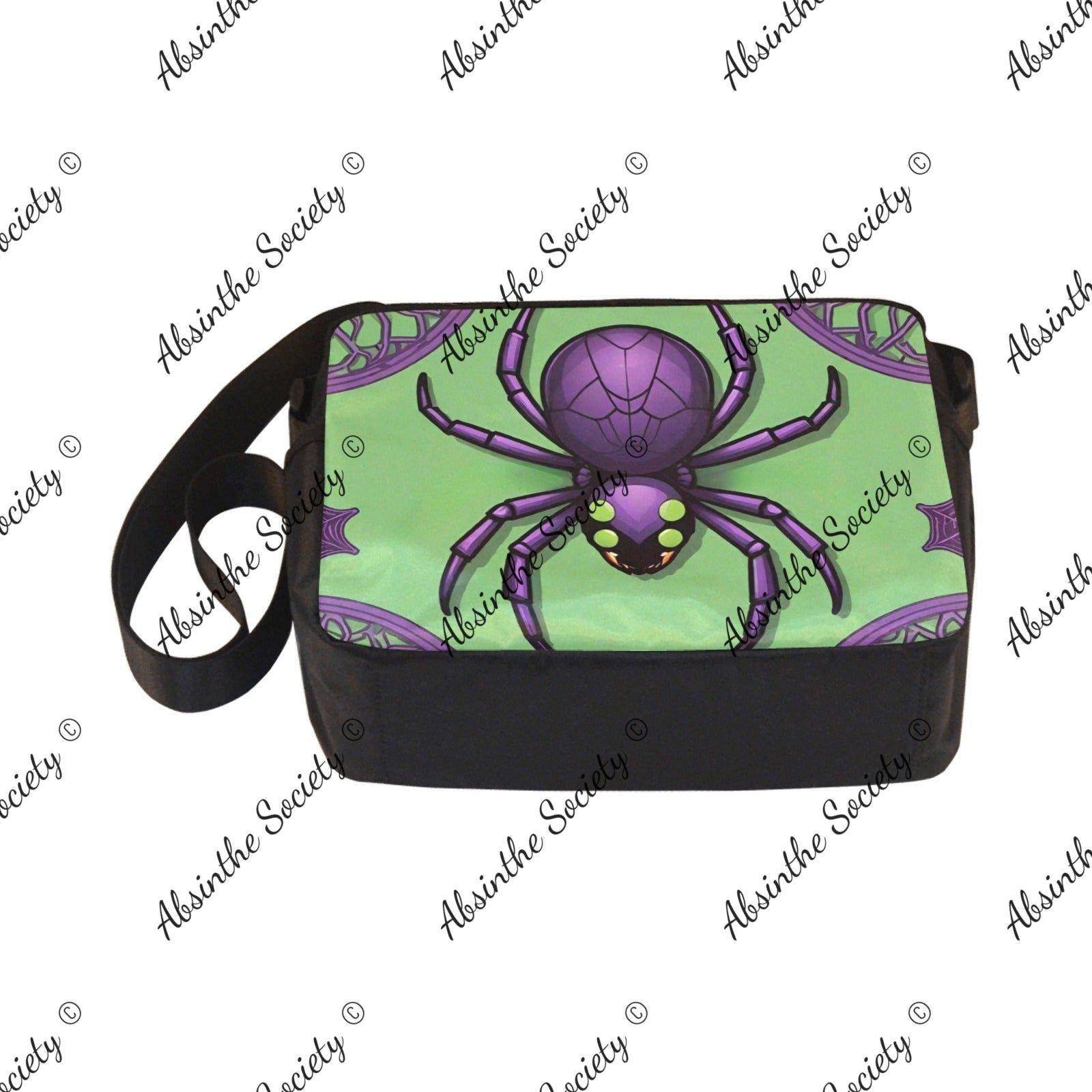 Absinthe Venom Cross-body Nylon Bag - Gothic Lightweight Travel