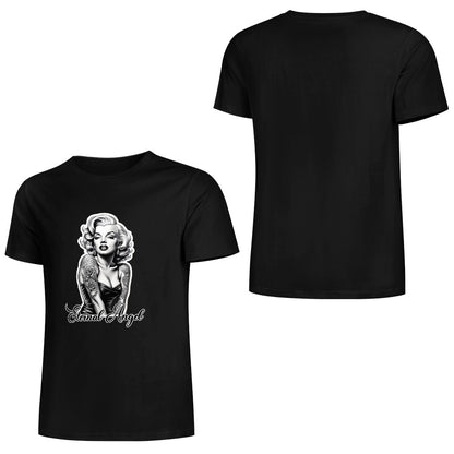 Eternal Angel (black)- Marilyn Monroe- Pure Cotton T-shirt Front Print