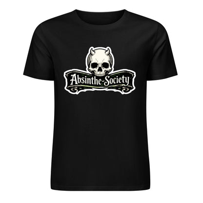 Skull Banner | Absinthe Society Premium Cotton T-Shirt | Dark Chicano Gothic Streetwear Black