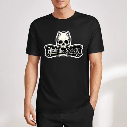 Skull Banner | Absinthe Society Premium Cotton T-Shirt | Dark Chicano Gothic Streetwear