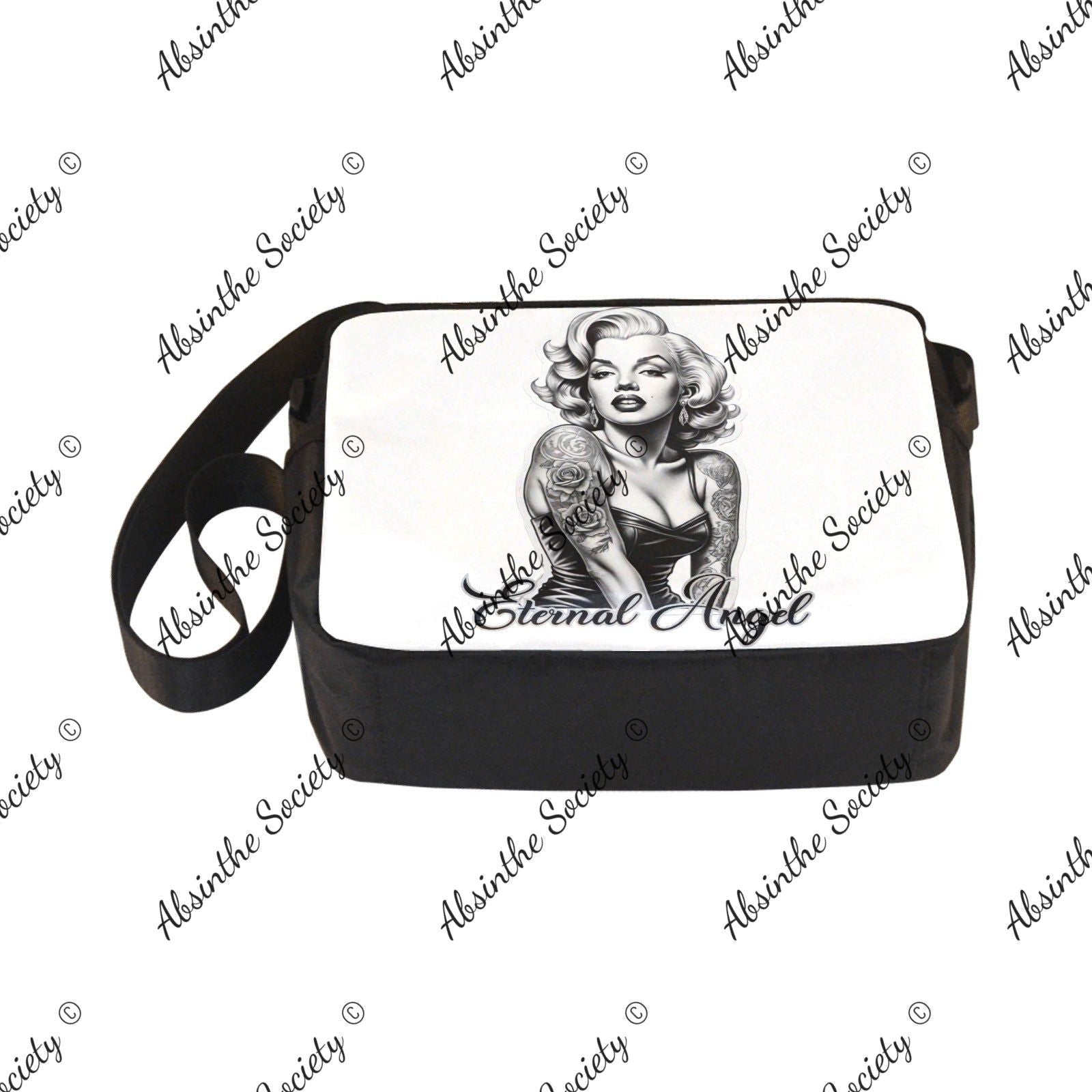 Eternal Angel Marilyn Monroe Cross-body Nylon Bag - Gothic