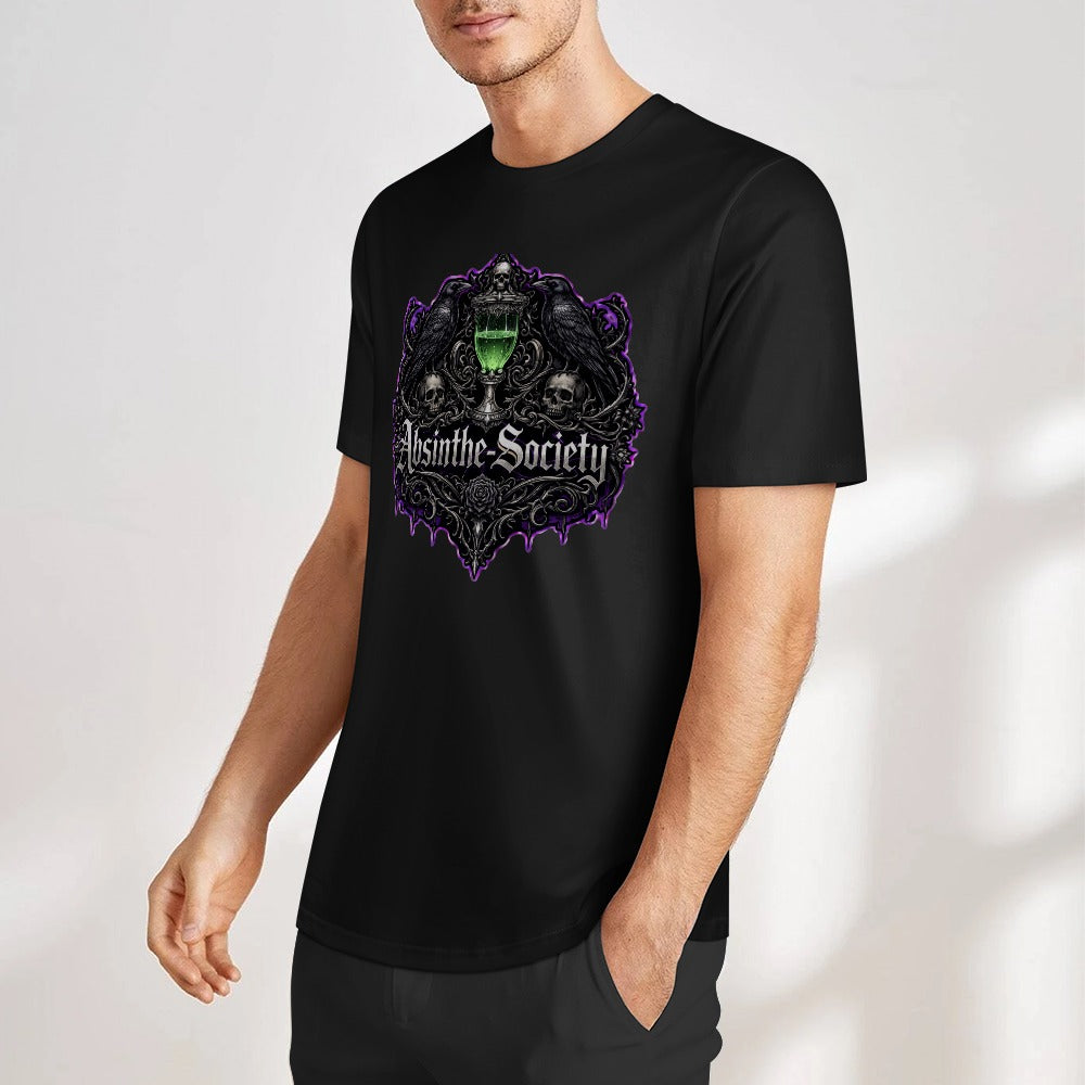Nevermore (black) - Absinthe Society Premium Pure Cotton T-shirt Front Print