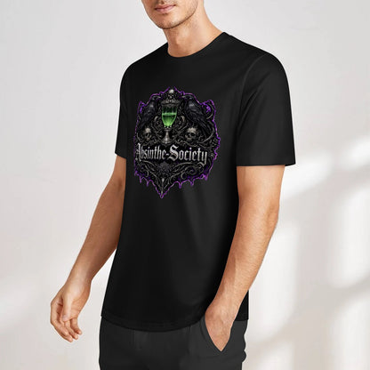 Nevermore (black) - Absinthe Society Premium Pure Cotton T-shirt Front Print