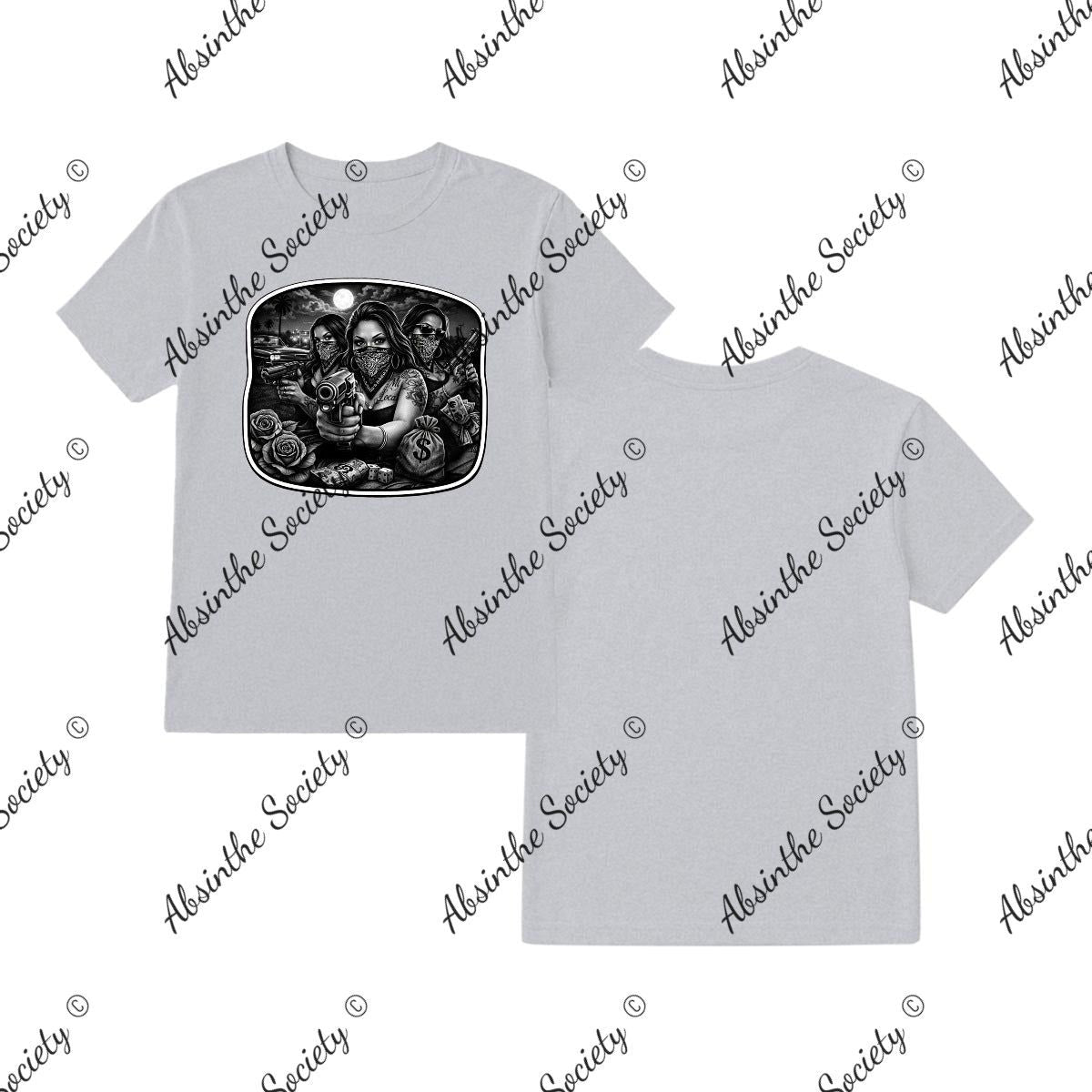 No Chingas T-Shirt Printed in USA Sport Grey