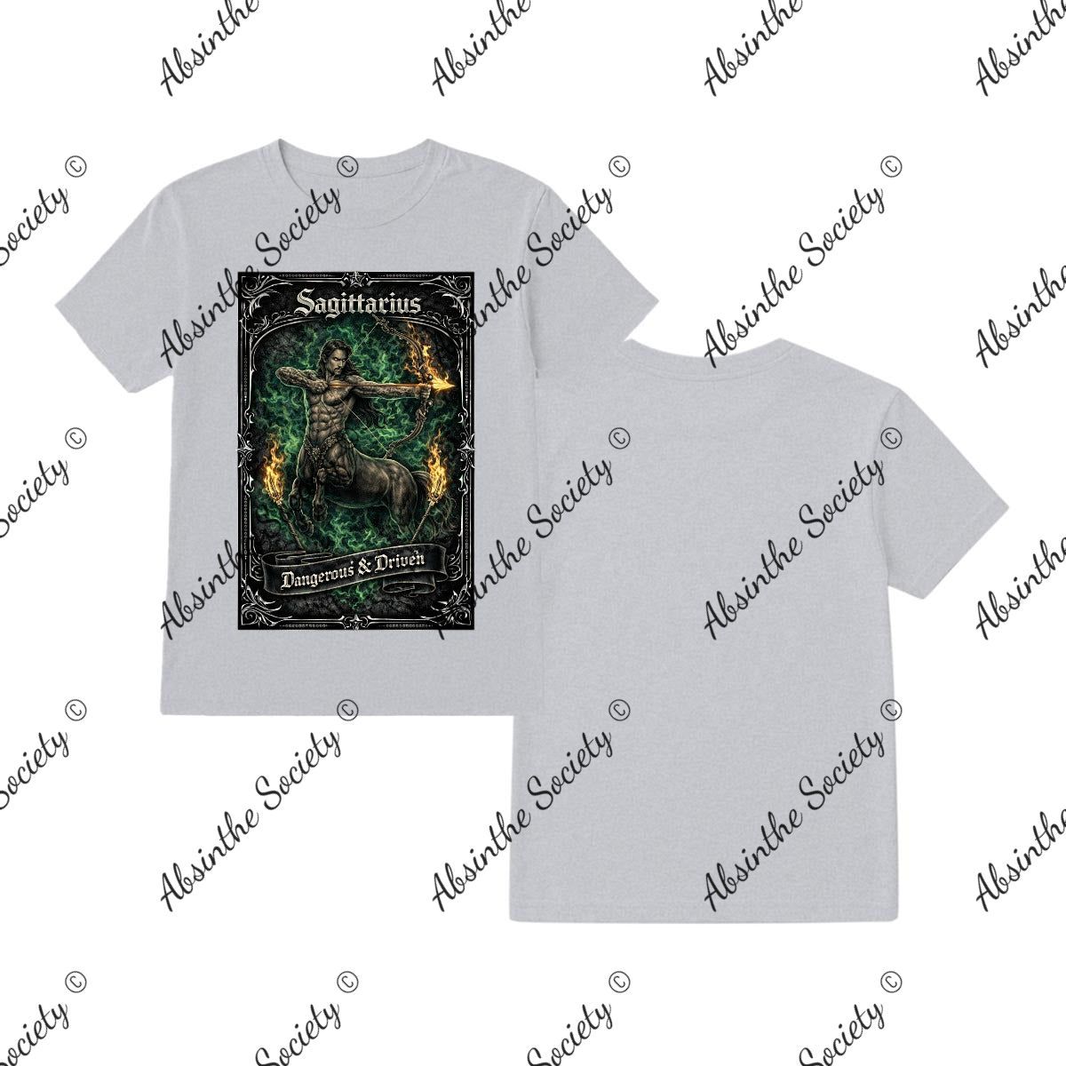 Sagittarius Mighty Centuar T-Shirt Printed in USA Sport Grey