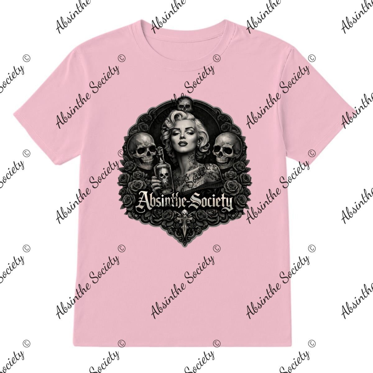 Marilyn Absinthe Society - T-Shirt Printed in USA Light pink