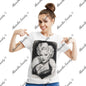 Mae West Women's Cotton Short Sleeve T-shirt White