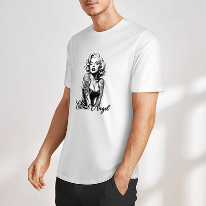 Eternal Angel (white)- Marilyn Monroe Pure Cotton T-shirt Front Print