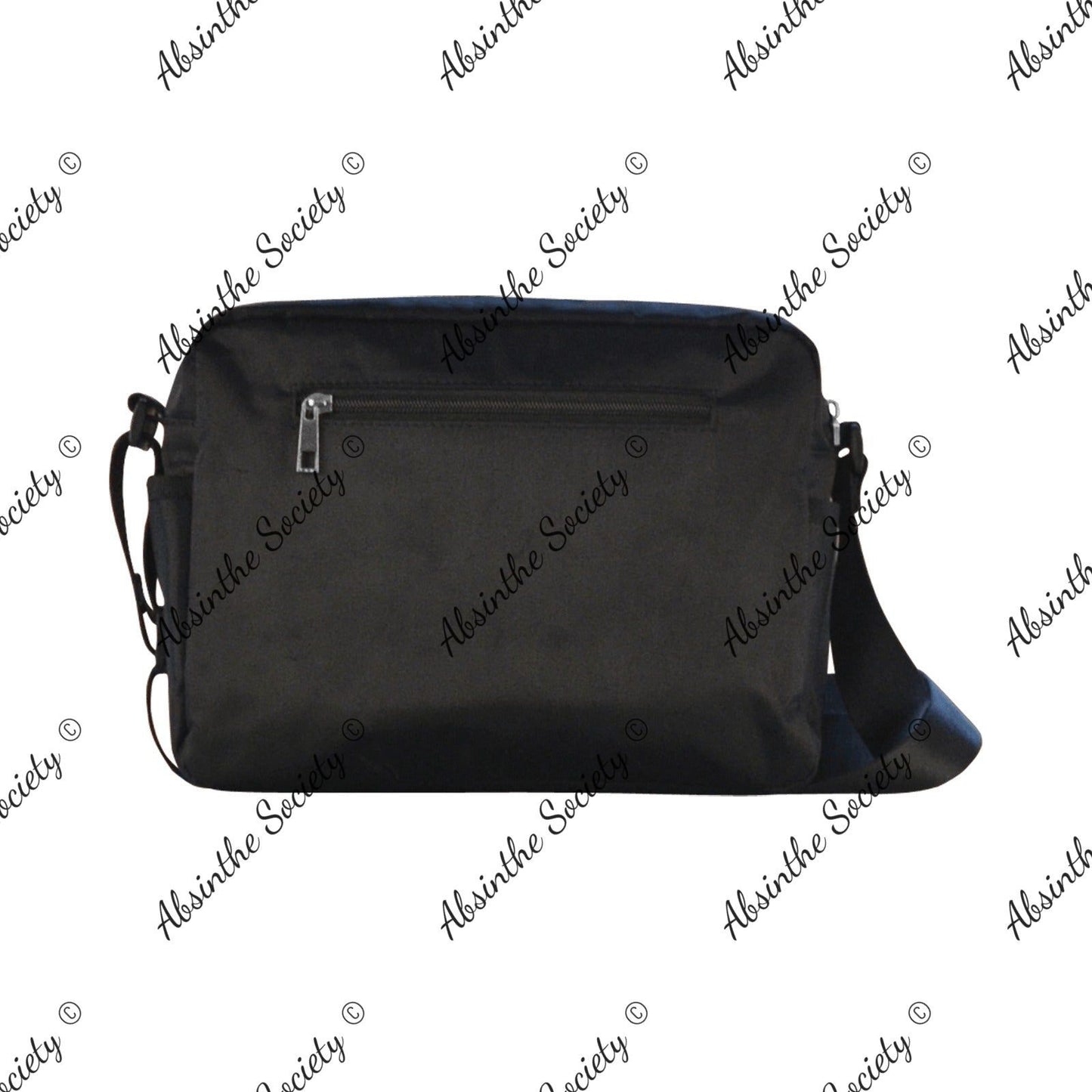 Absinthe Venom Cross-body Nylon Bag - Gothic Lightweight Travel