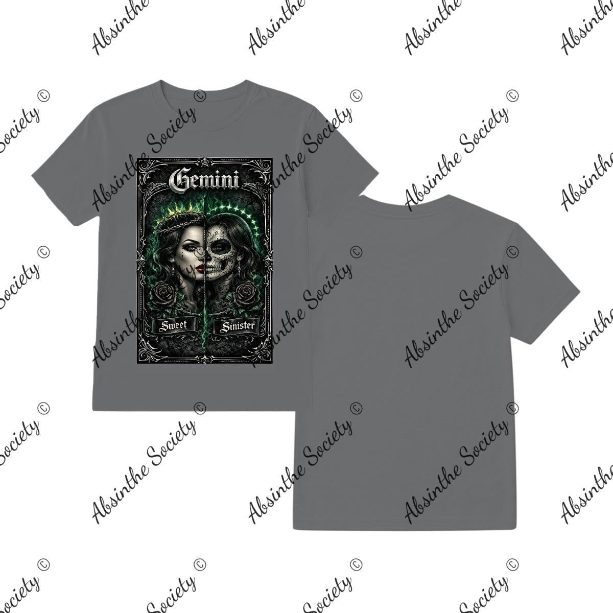 Gemini T-Shirt Printed in USA Charcoal
