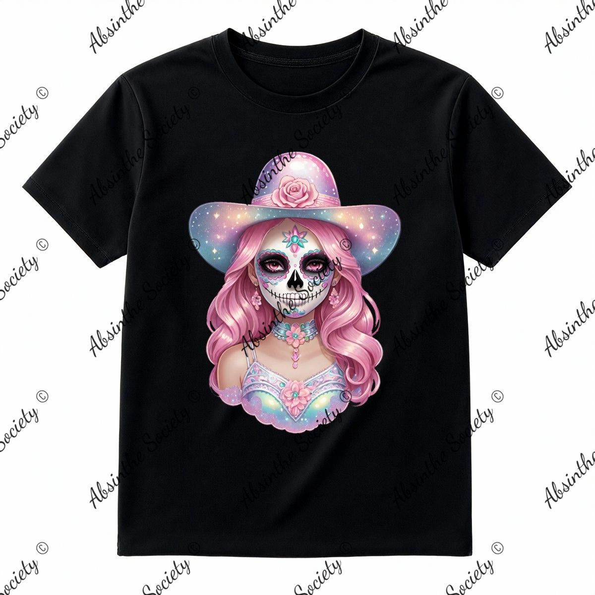 Pretty Pastel Catrina - T-Shirt Printed in USA