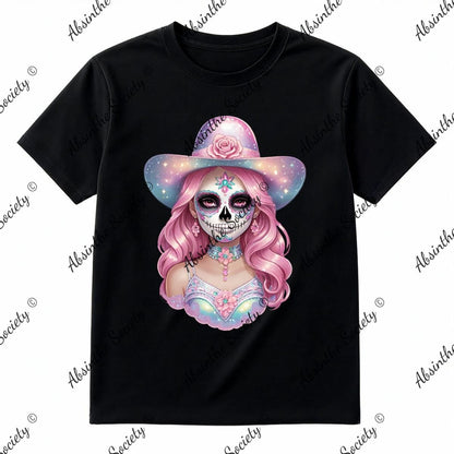 Pretty Pastel Catrina - T-Shirt Printed in USA