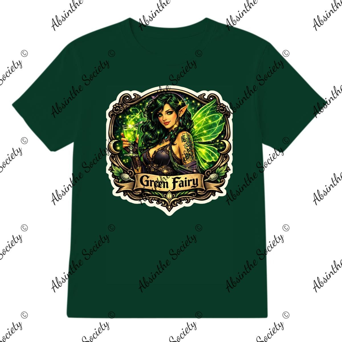 Green Fairy - Small Shield T-Shirt Printed in USA