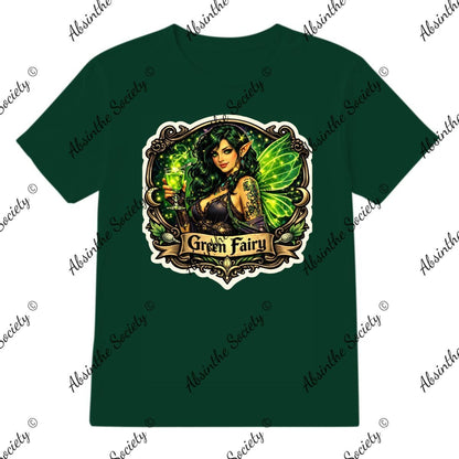 Green Fairy - Small Shield T-Shirt Printed in USA