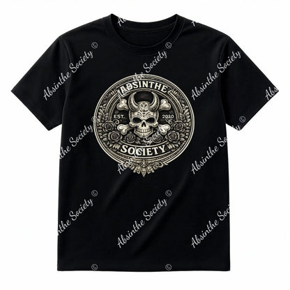 Absinthe Society - Grayscale Logo T-Shirt Printed in USA