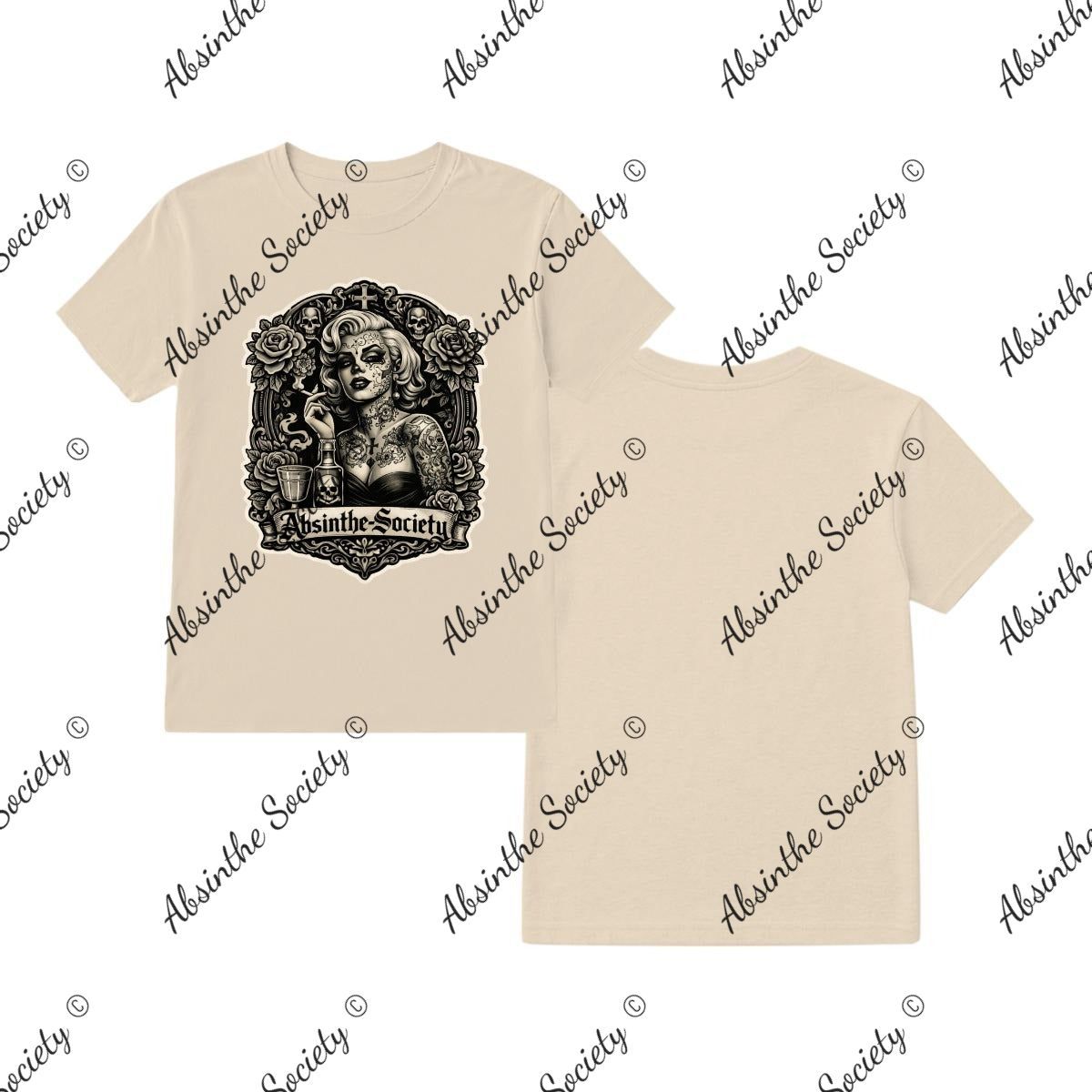 Tattooed Marilyn T-Shirt | Absinthe Society Sand