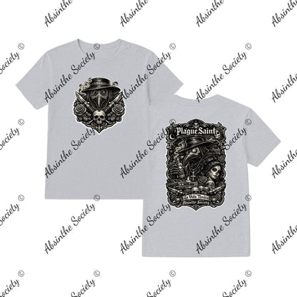 La Vida Toxica- La Pareja Grayscale- Double Side T-Shirt Printed in USA Sport Grey