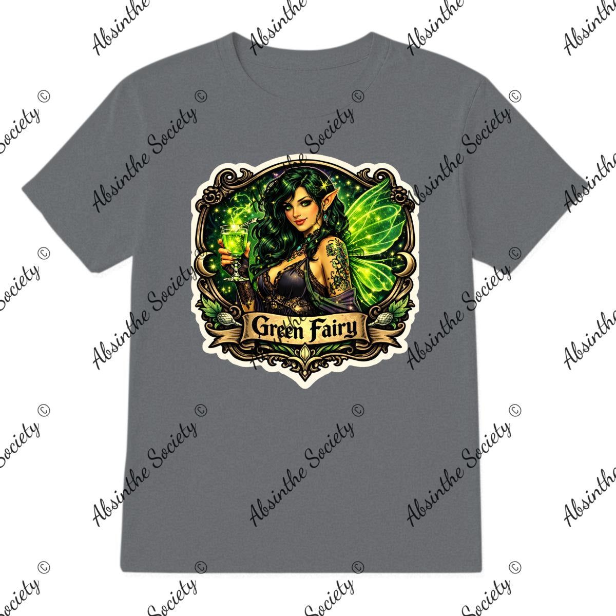 Green Fairy - Small Shield T-Shirt Printed in USA