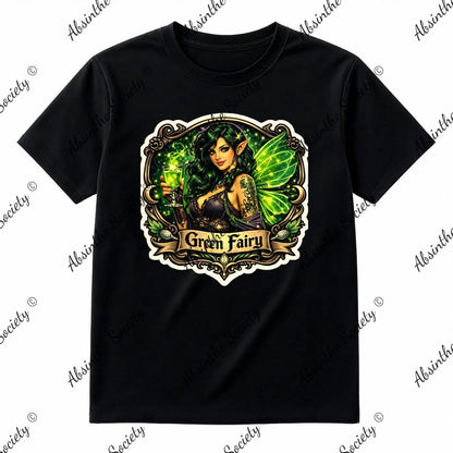 Green Fairy - Small Shield T-Shirt Printed in USA