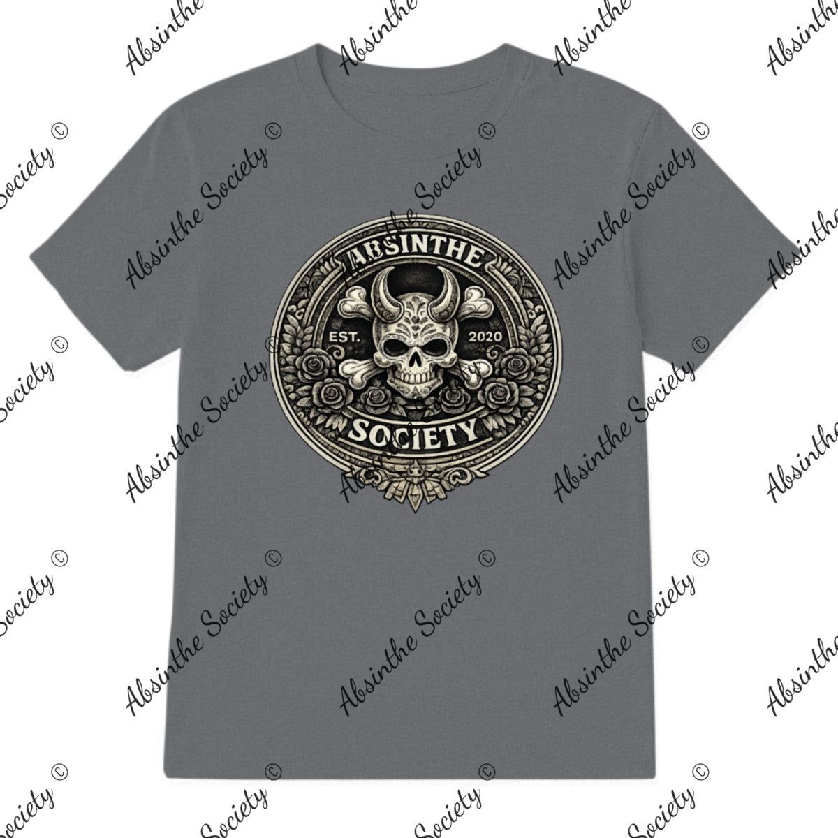Absinthe Society - Grayscale Logo T-Shirt Printed in USA