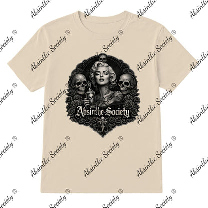 Marilyn Absinthe Society - T-Shirt Printed in USA Sand