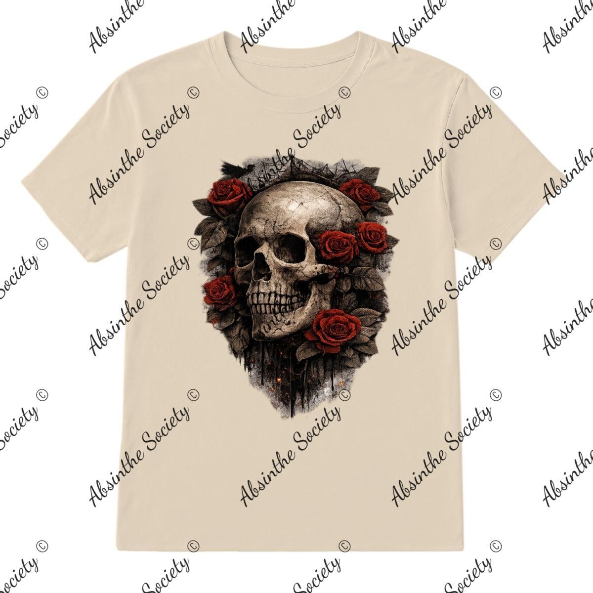 Rose Skull T-Shirt | Printed in USA