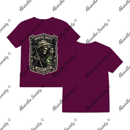 Memento Mori - Absinthe Society T-Shirt Printed in USA Maroon