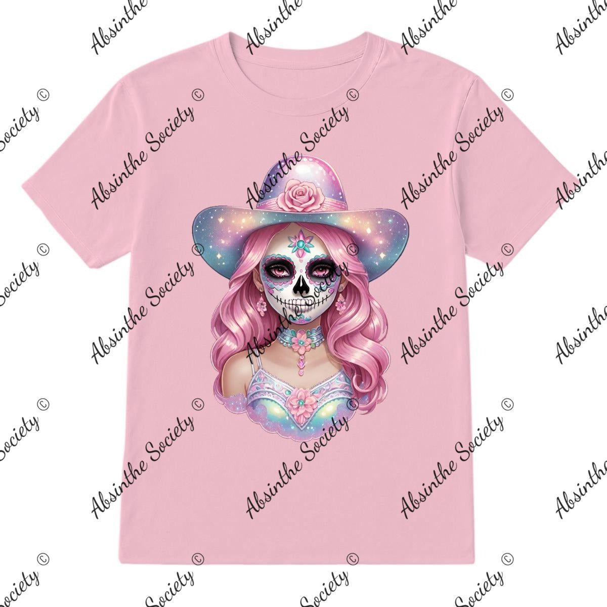 Pretty Pastel Catrina - T-Shirt Printed in USA