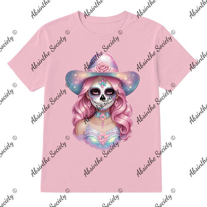 Pretty Pastel Catrina - T-Shirt Printed in USA