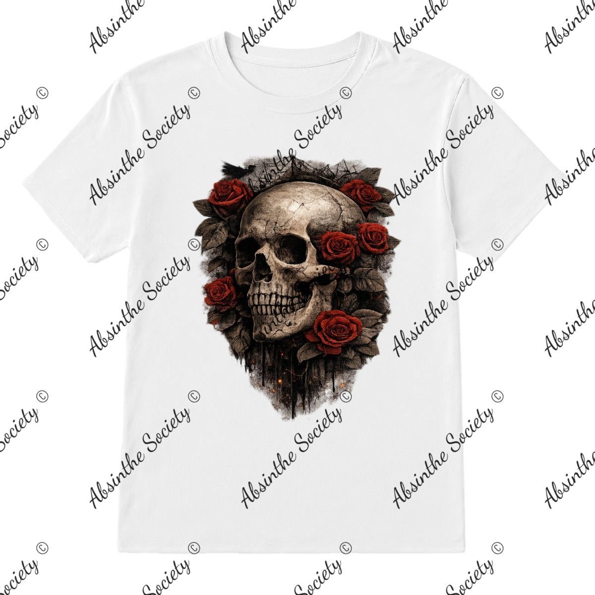 Rose Skull T-Shirt | Printed in USA
