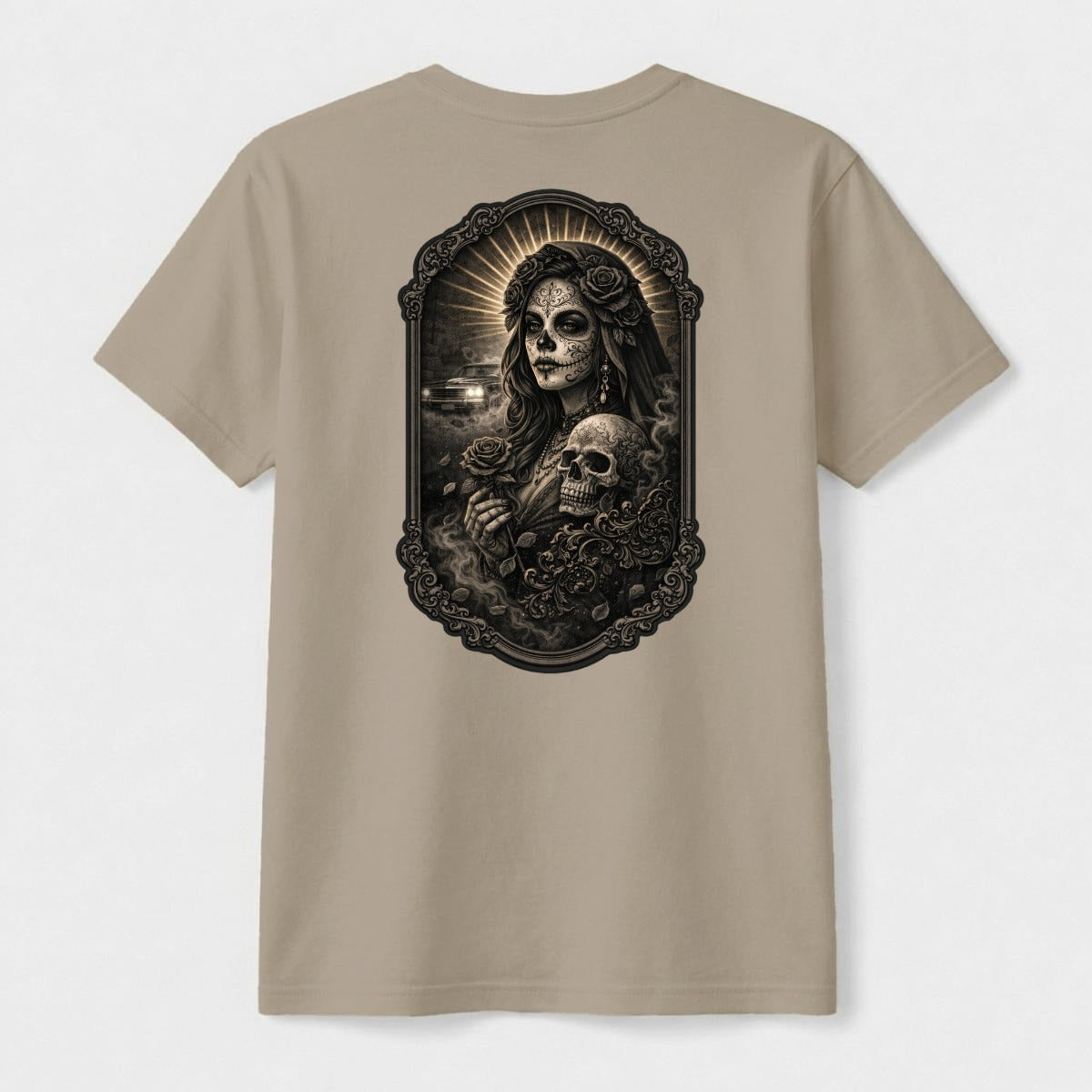 For Tha Homies | Double-Sided DTG Tee | Dark Chicana Gothic Streetwear