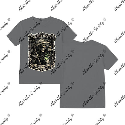Memento Mori - Absinthe Society T-Shirt Printed in USA Charcoal