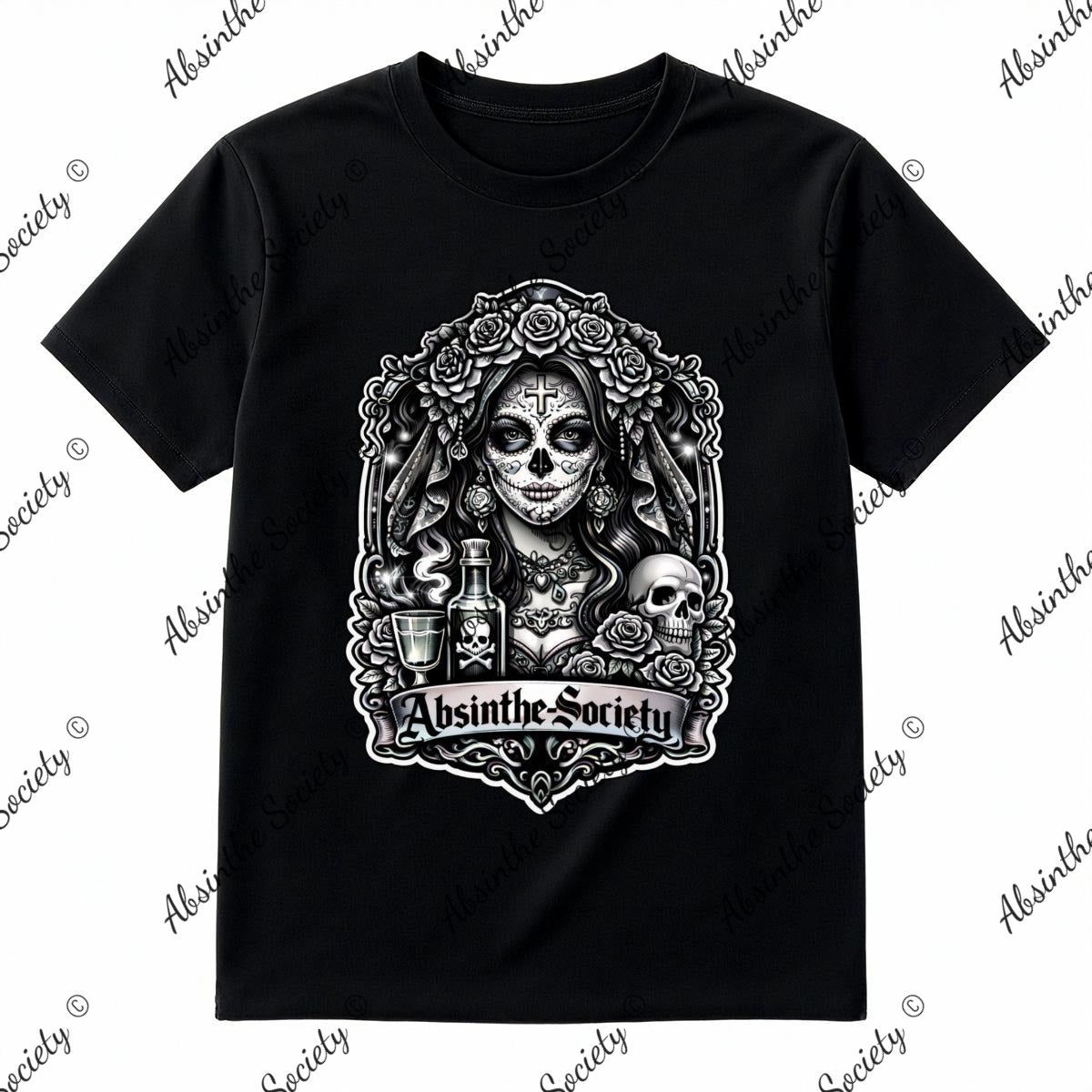Absinthe Society Catrina - T-Shirt Printed in USA