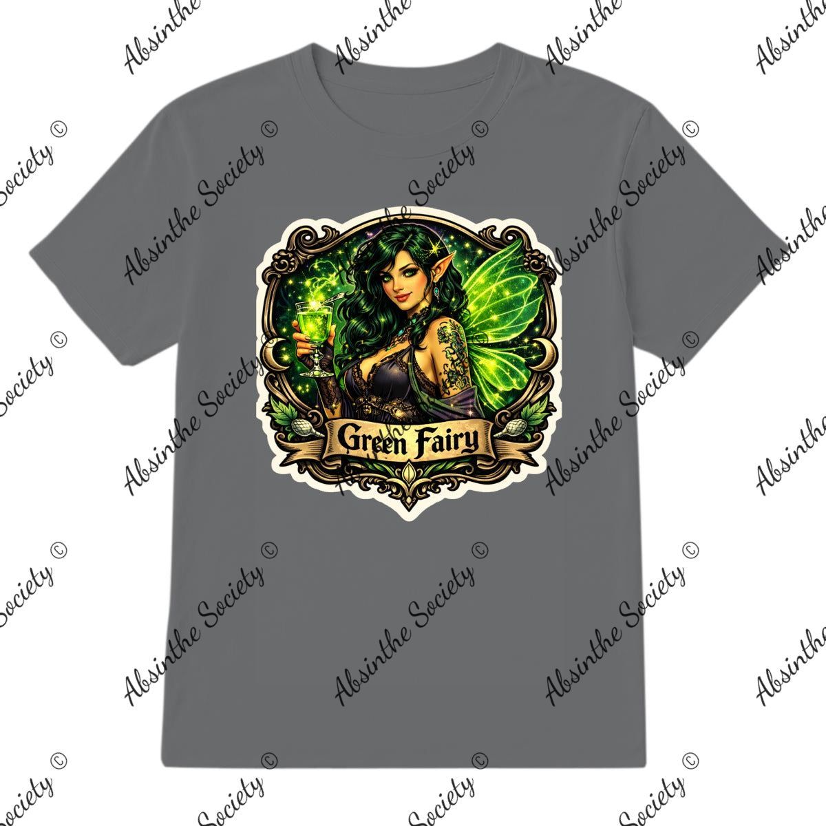 Green Fairy - Small Shield T-Shirt Printed in USA