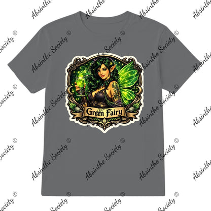 Green Fairy - Small Shield T-Shirt Printed in USA