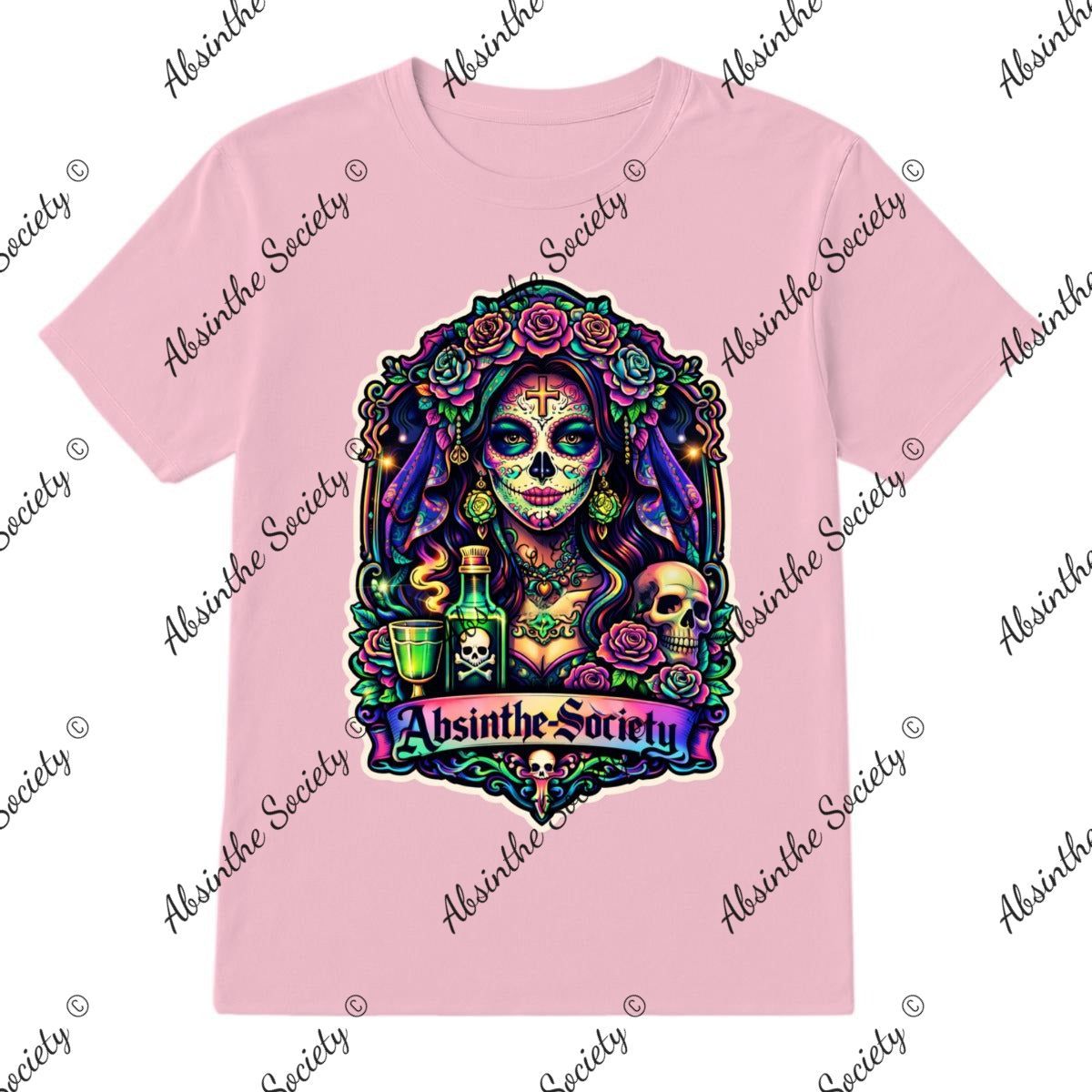 Absinthe Society Catrina Color - T-Shirt Printed in USA