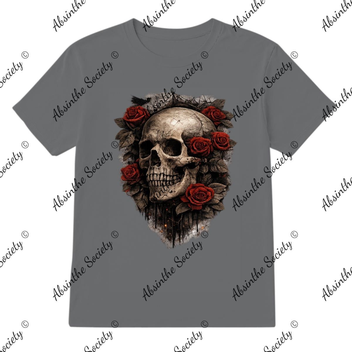 Rose Skull T-Shirt | Printed in USA