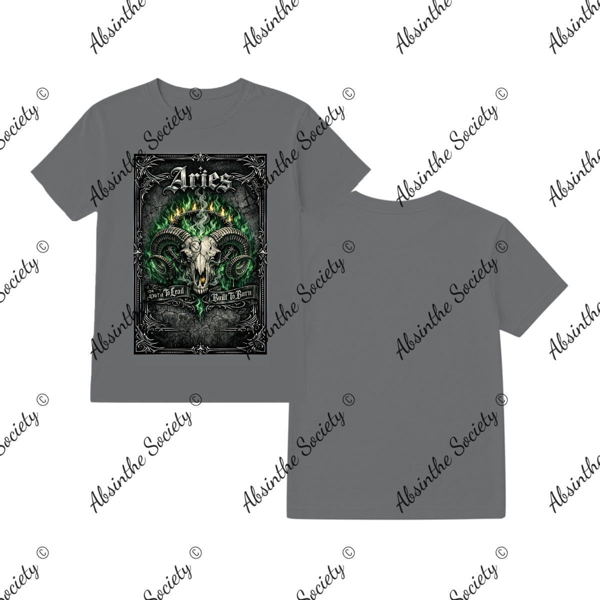 Aries T-Shirt Printed in USA Charcoal
