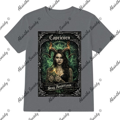 Capricorn - Stay Ambitious T-Shirt Printed in USA