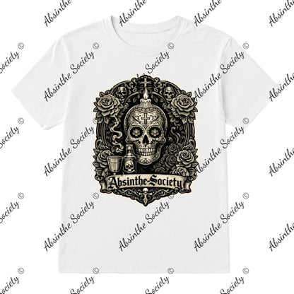 Absinthe Society - Sugar Skull Unisex T-Shirt Printed in USA