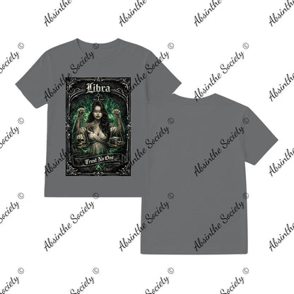Libra Trust No One T-Shirt Printed in USA Charcoal