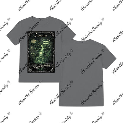 Aquarius T-Shirt Printed in USA| Charcoal
